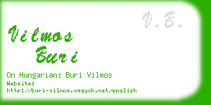 vilmos buri business card